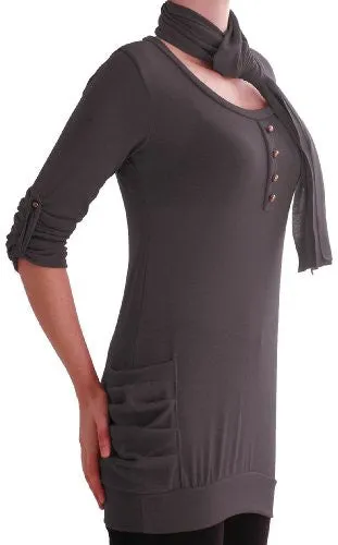 Isabella Jersey Knitted Jumper With Scarf