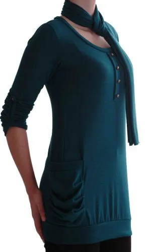 Isabella Jersey Knitted Jumper With Scarf