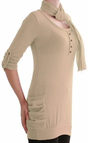 Isabella Jersey Knitted Jumper With Scarf