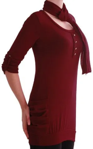 Isabella Jersey Knitted Jumper With Scarf