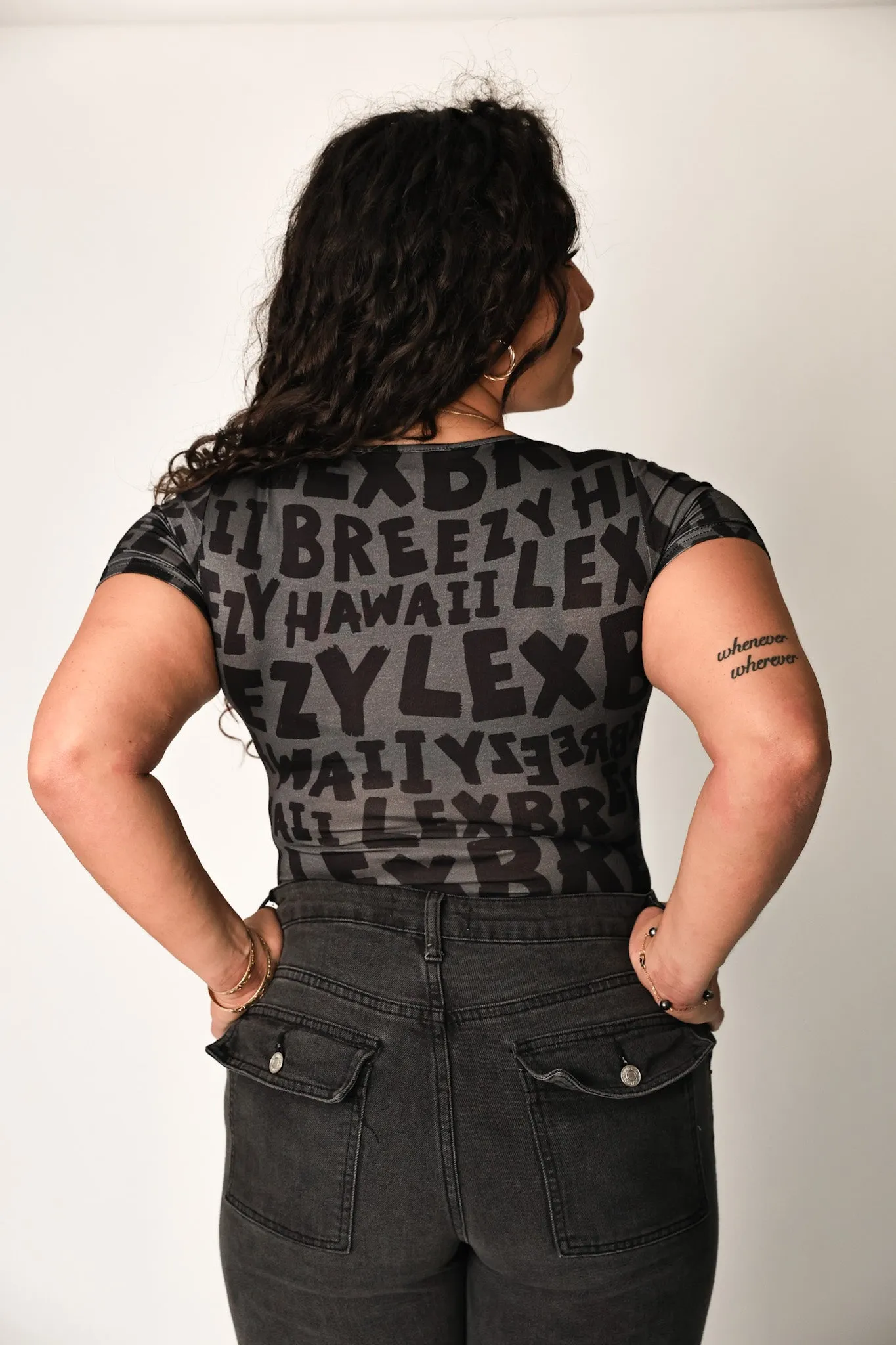 Kana Bodysuit | Breezy Graffiti Black