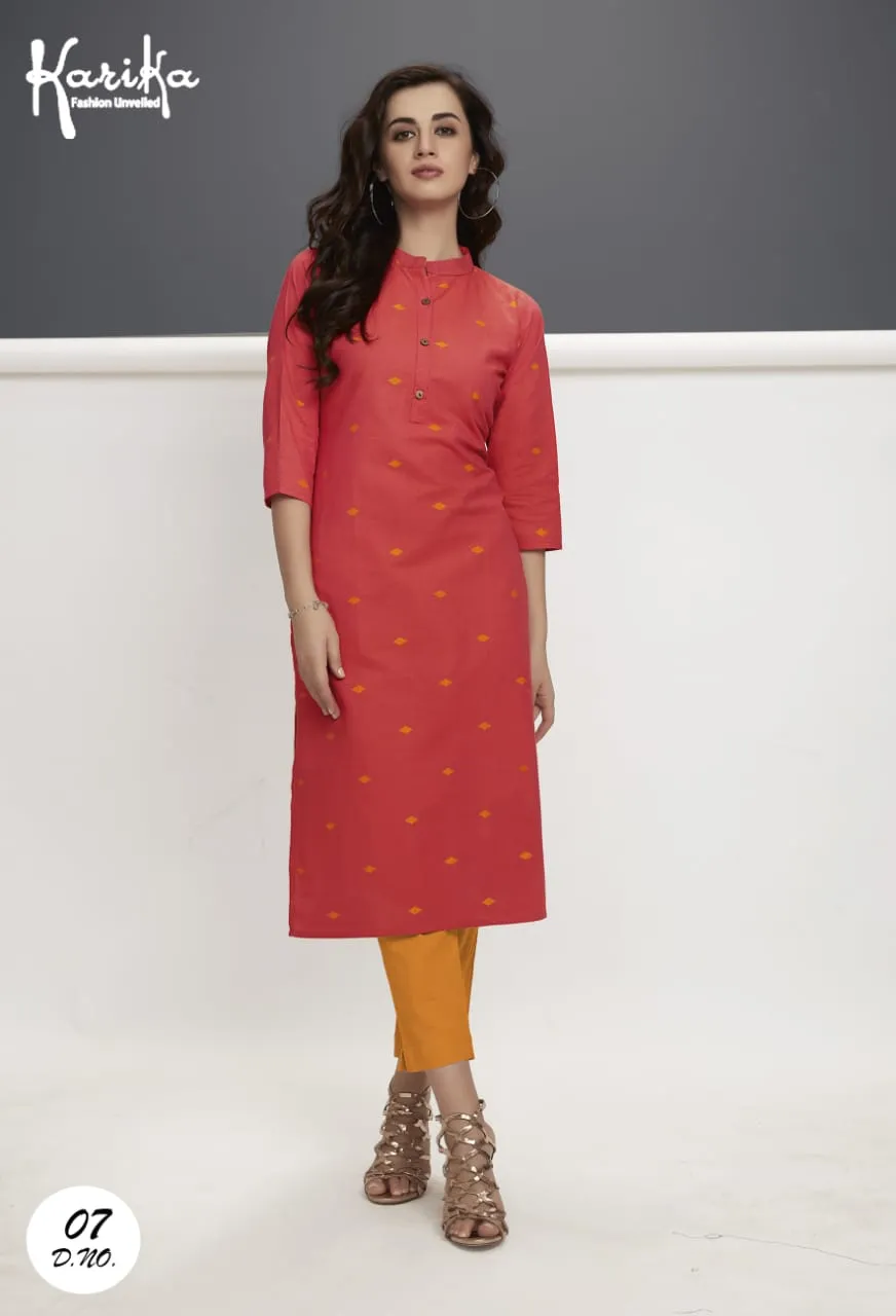 Karika Presents Weaves Vol 2 Cotton Casual Wear Kurtis
