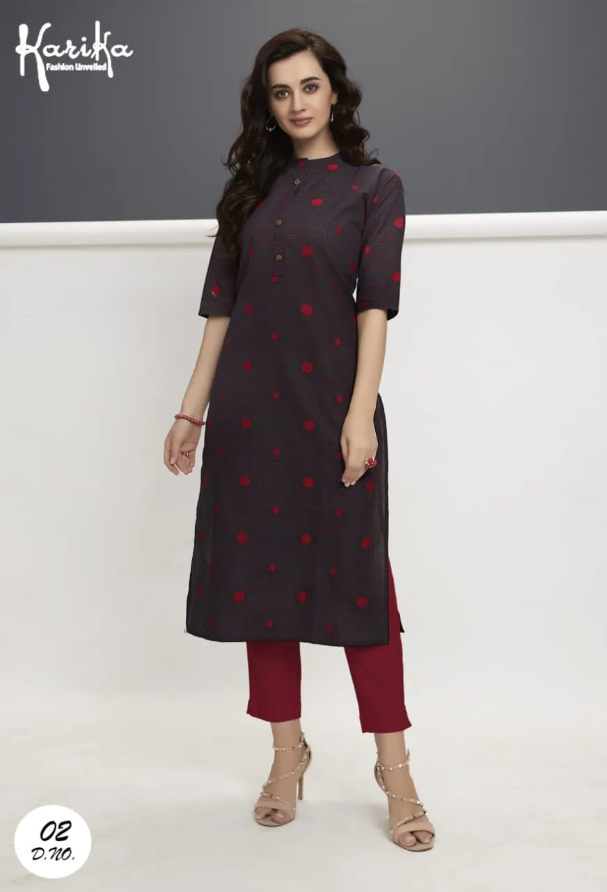 Karika Presents Weaves Vol 2 Cotton Casual Wear Kurtis