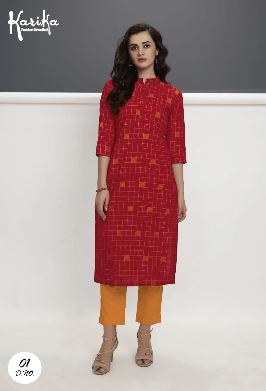 Karika Presents Weaves Vol 2 Cotton Casual Wear Kurtis
