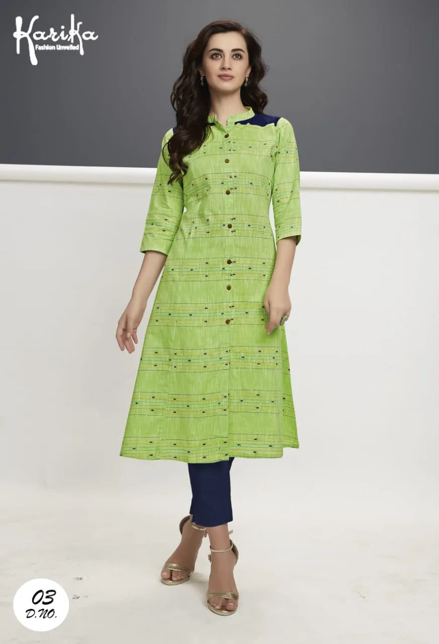Karika Presents Weaves Vol 2 Cotton Casual Wear Kurtis