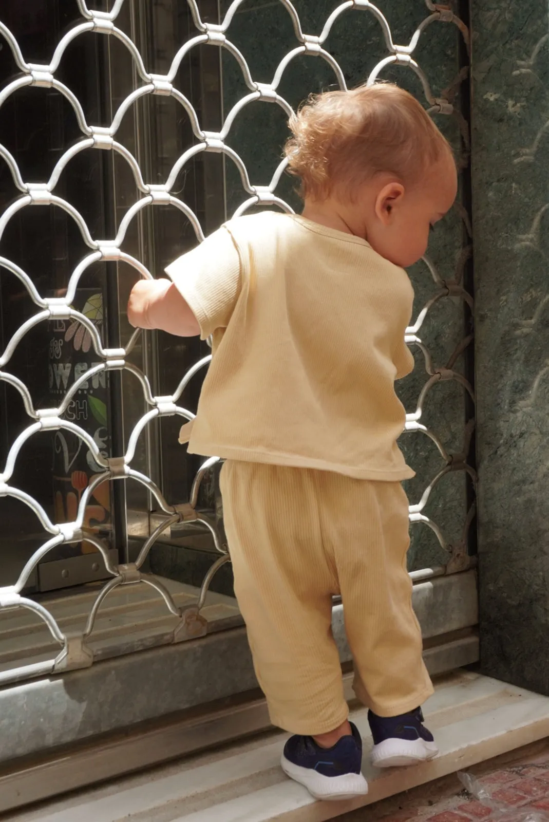 Kids' Pants Light Yellow