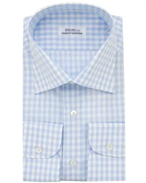 Light Blue and White Gingham Sport Shirt