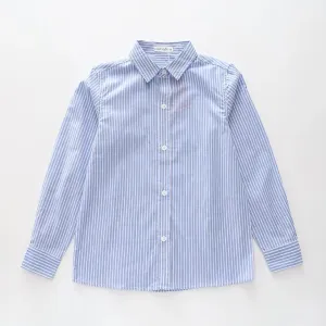 LS Mid Blue Striped Shirt