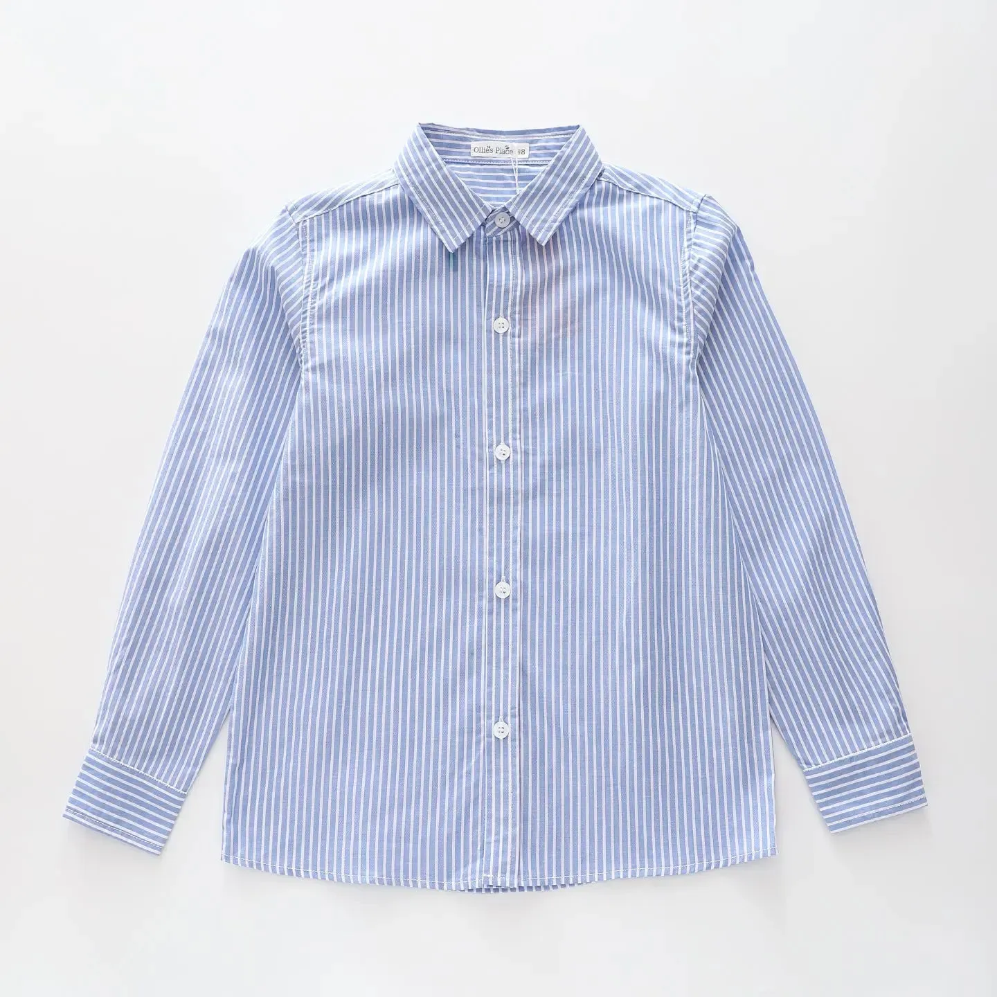 LS Mid Blue Striped Shirt