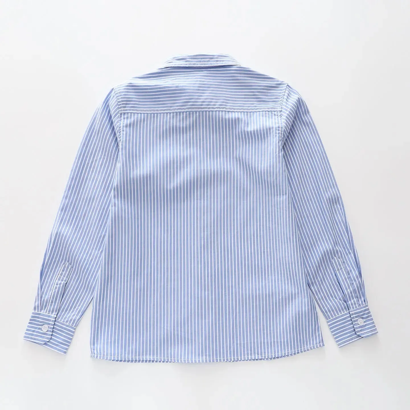LS Mid Blue Striped Shirt