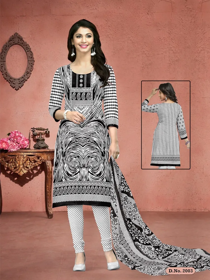 Meenaxi Presents Black Queen Cotton Casual Wear Salwar Kameez