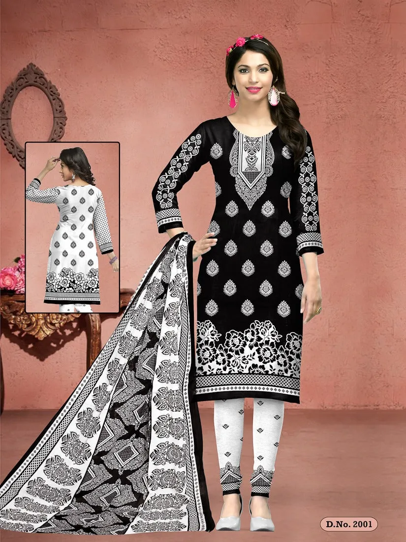 Meenaxi Presents Black Queen Cotton Casual Wear Salwar Kameez