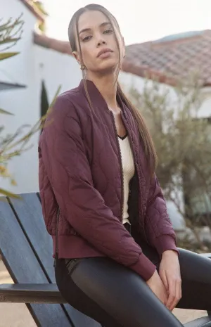 Metro Ii Bomber Jacket | Burgundy