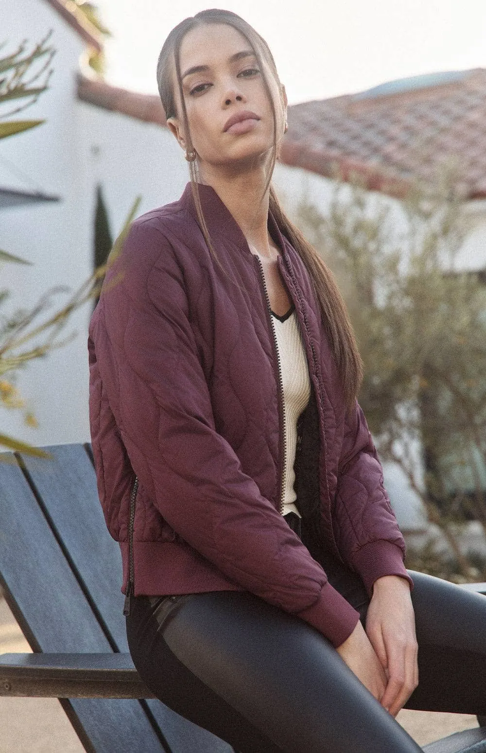 Metro Ii Bomber Jacket | Burgundy