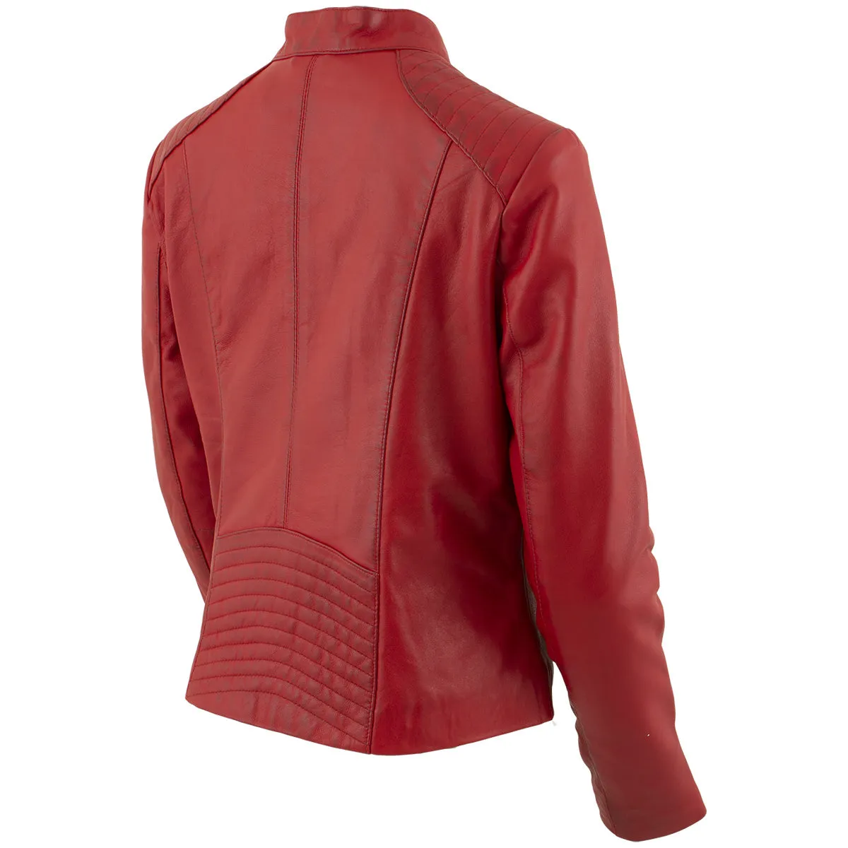 Milwaukee Leather LKL2738 Women's Red Premium Leather Scuba Style