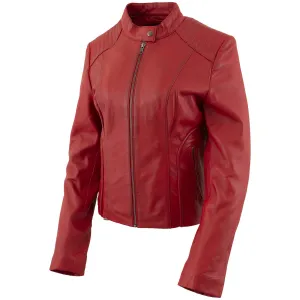 Milwaukee Leather LKL2738 Women's Red Premium Leather Scuba Style