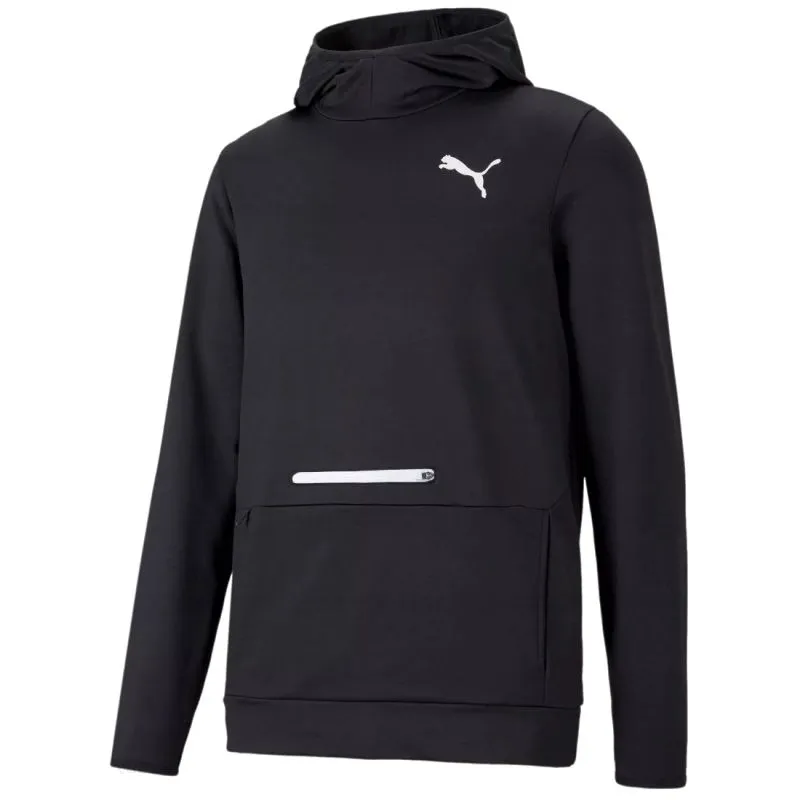 Puma Men's Black RTG Performance Hoodie with Cozy Fleece Lining and Handy Pockets