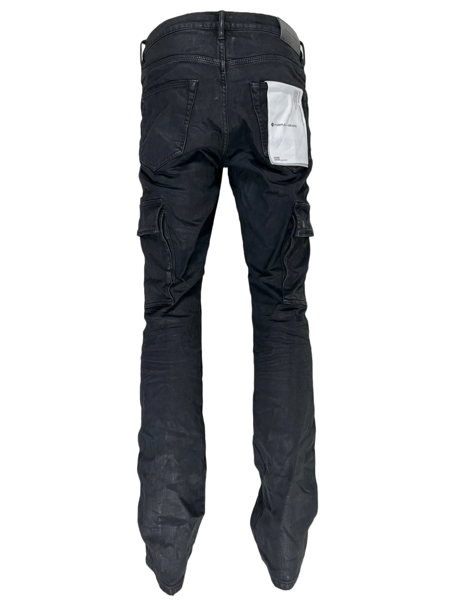Purple Brand Jeans P004-BLRC Black Resin Cargo Flare Black