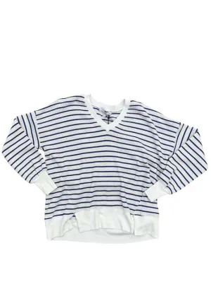 Red Haute - V-Neck Striped Top Royal