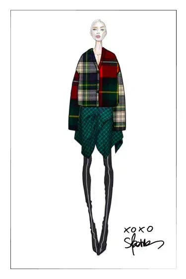 Scottic Plaid Jacquard Cardigan in Baby Alpaca-Merino Blend