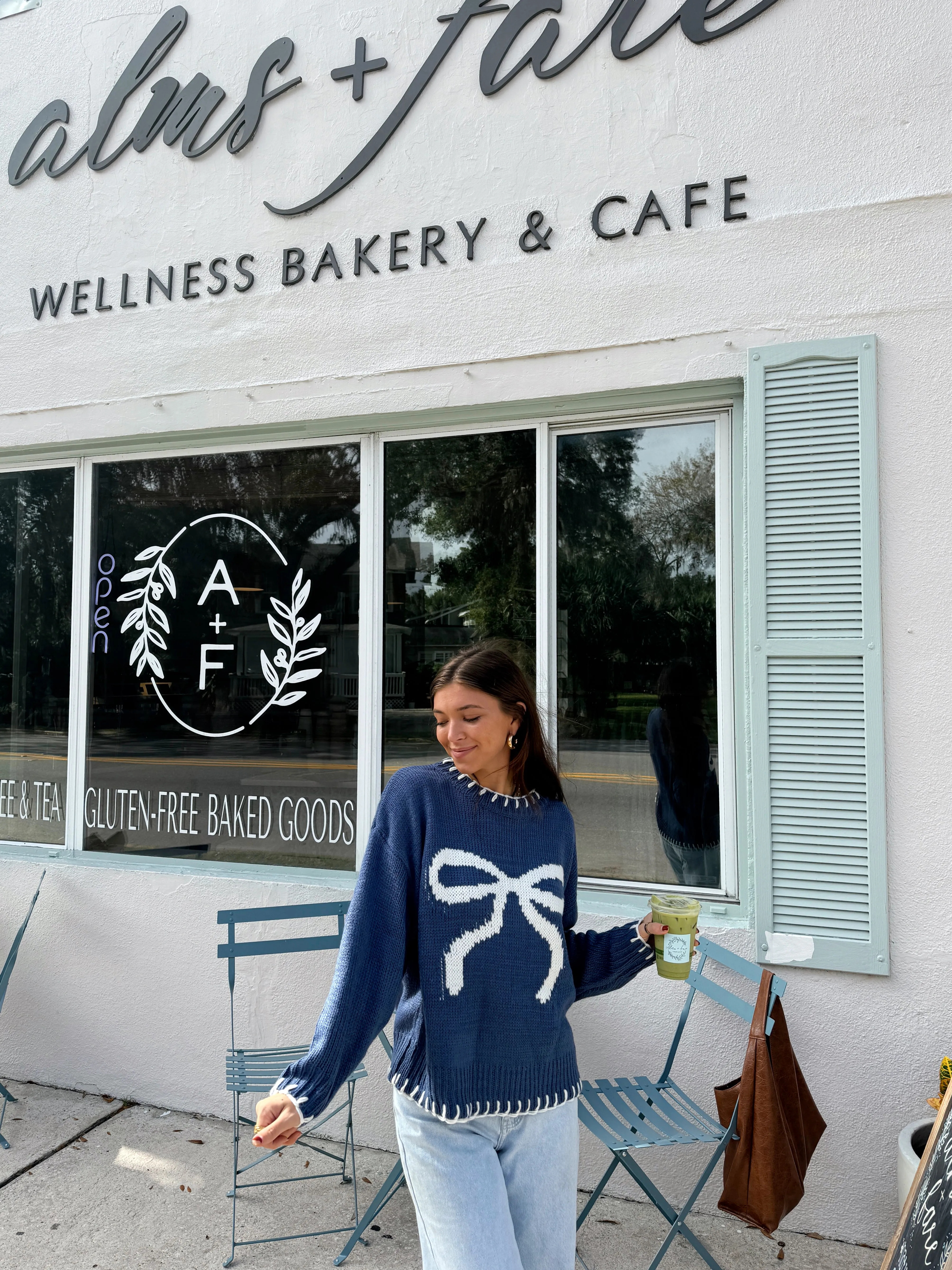 Sealed With A Bow Sweater - Navy