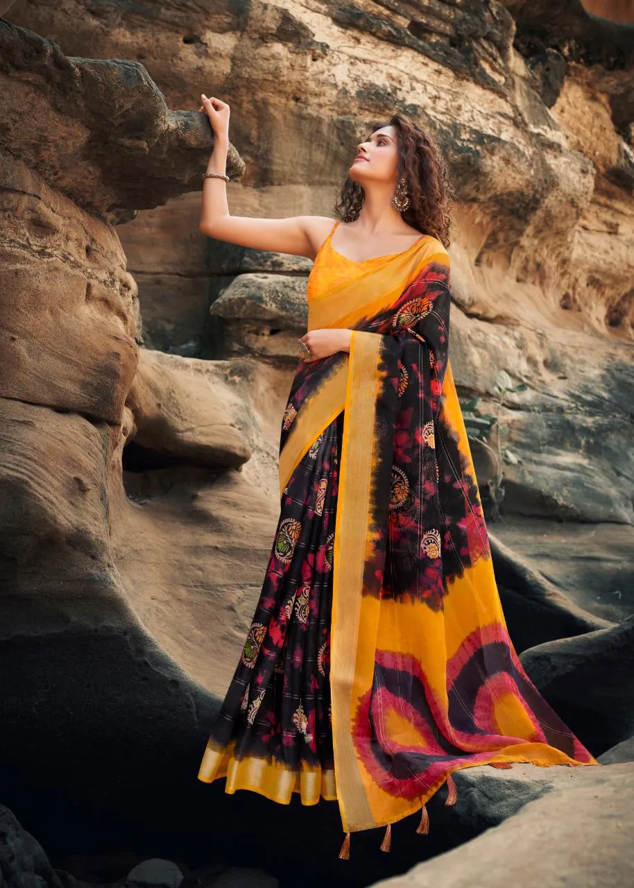 Shreyans Fashion Launched Manyawar Pattu Linen Casual Wear Sarees Collection