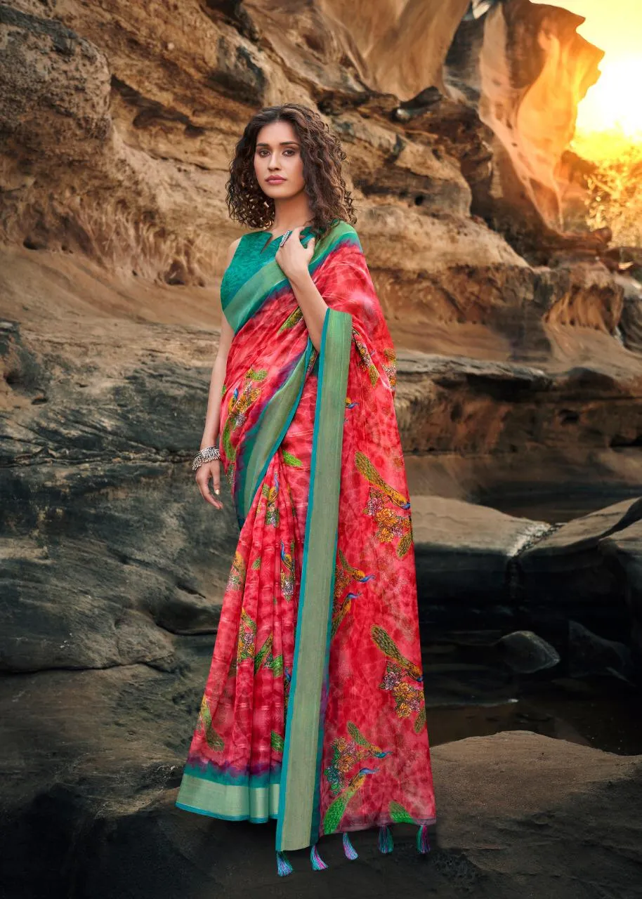 Shreyans Fashion Launched Manyawar Pattu Linen Casual Wear Sarees Collection