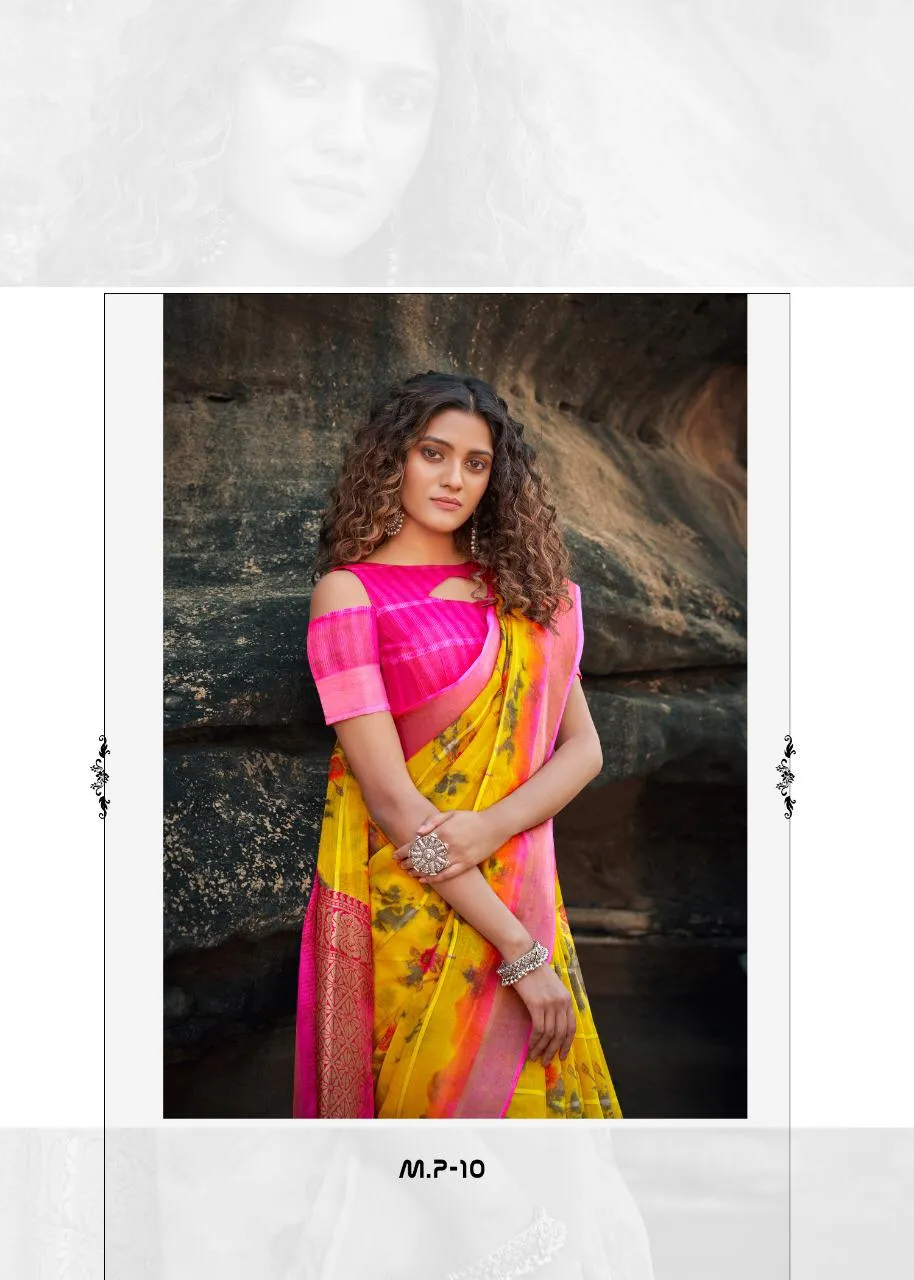 Shreyans Fashion Launched Manyawar Pattu Linen Casual Wear Sarees Collection