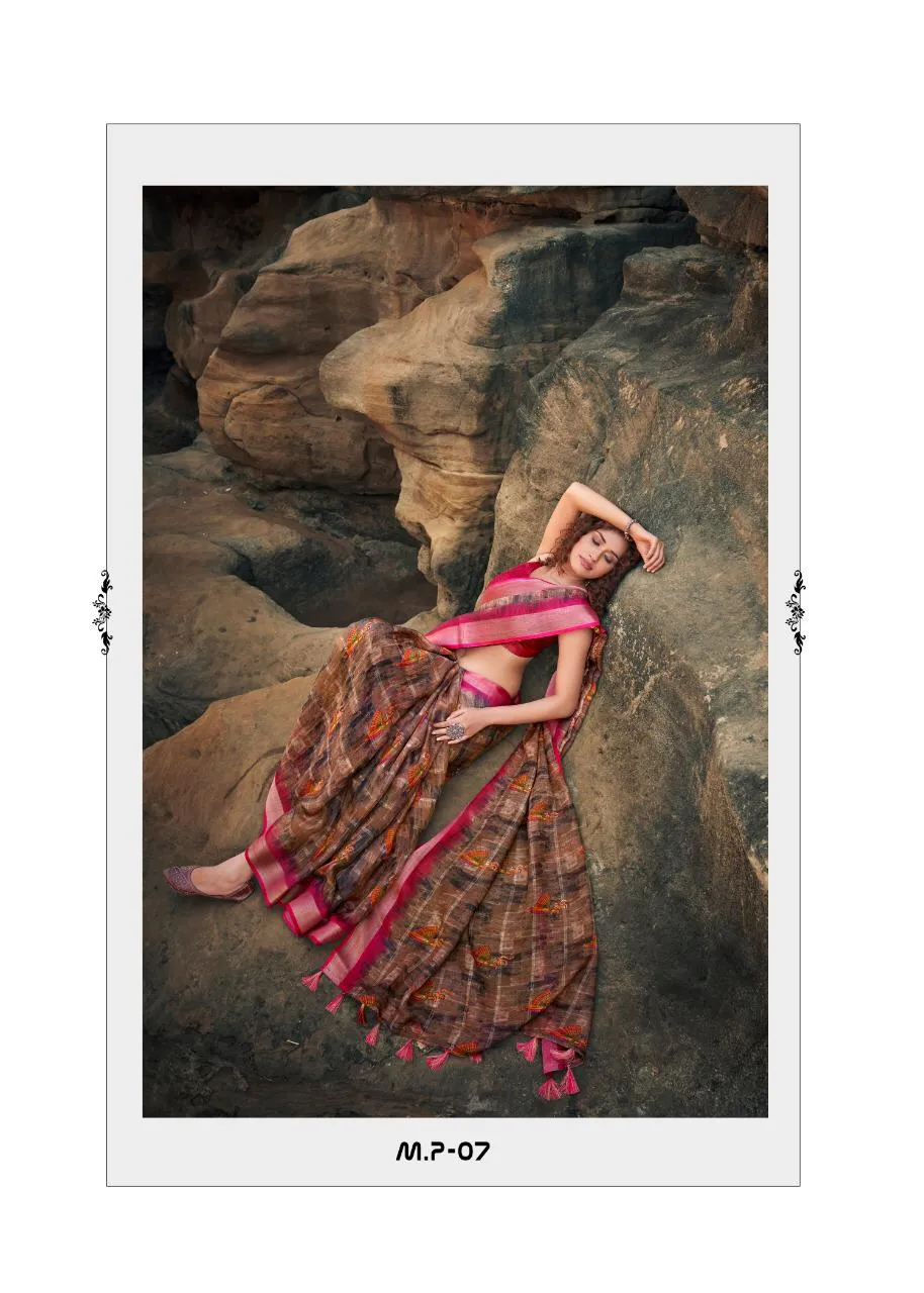 Shreyans Fashion Launched Manyawar Pattu Linen Casual Wear Sarees Collection