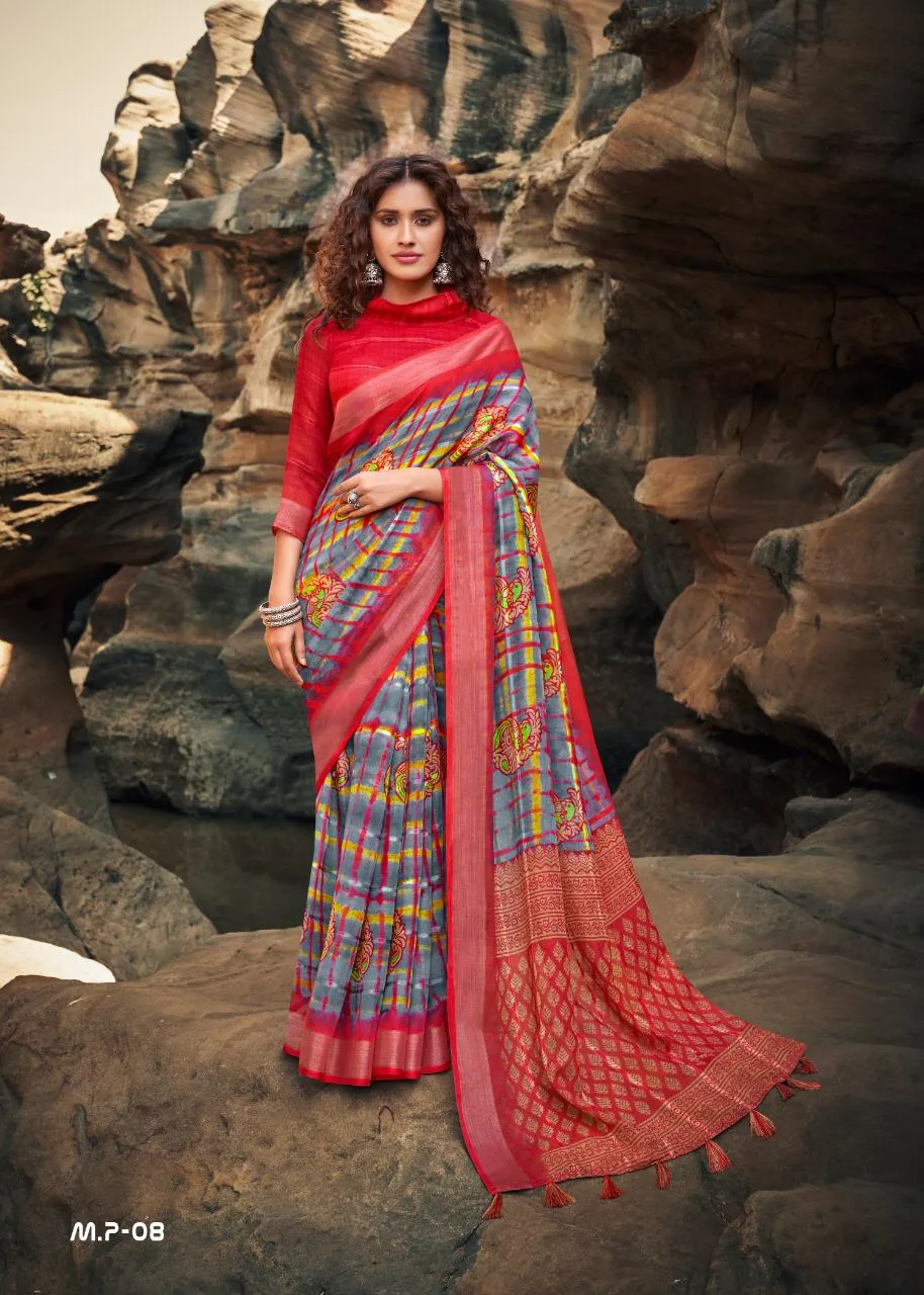 Shreyans Fashion Launched Manyawar Pattu Linen Casual Wear Sarees Collection