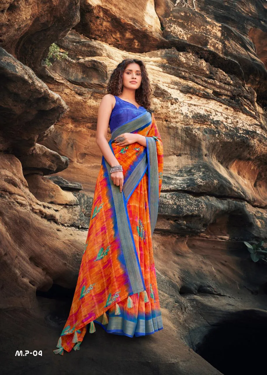 Shreyans Fashion Launched Manyawar Pattu Linen Casual Wear Sarees Collection