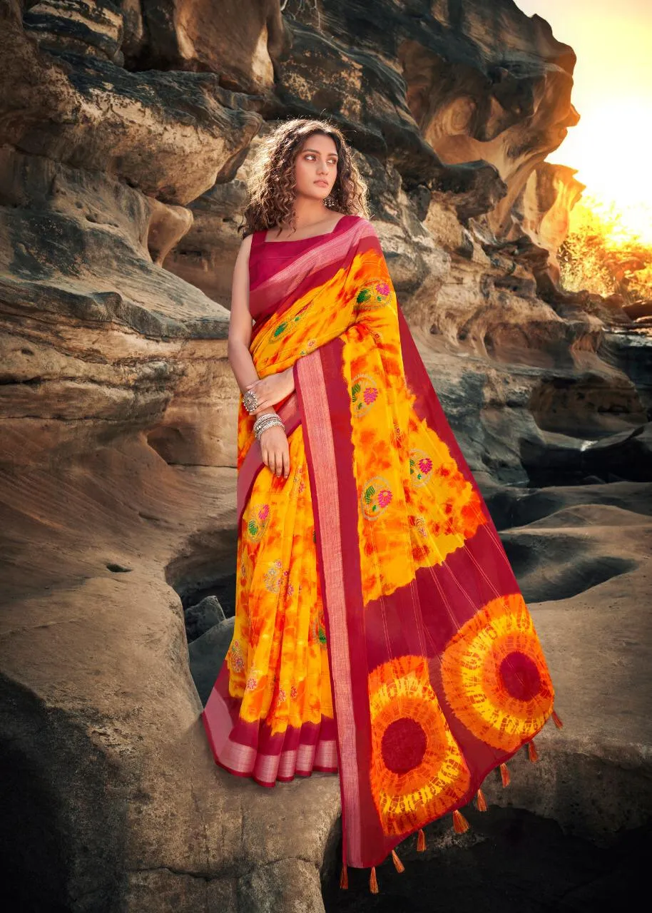 Shreyans Fashion Launched Manyawar Pattu Linen Casual Wear Sarees Collection