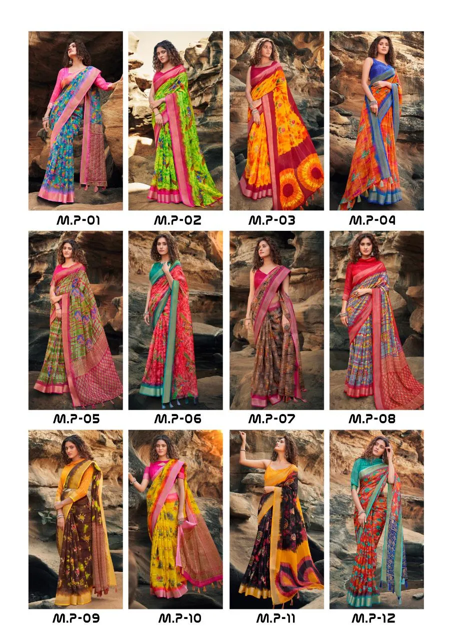 Shreyans Fashion Launched Manyawar Pattu Linen Casual Wear Sarees Collection