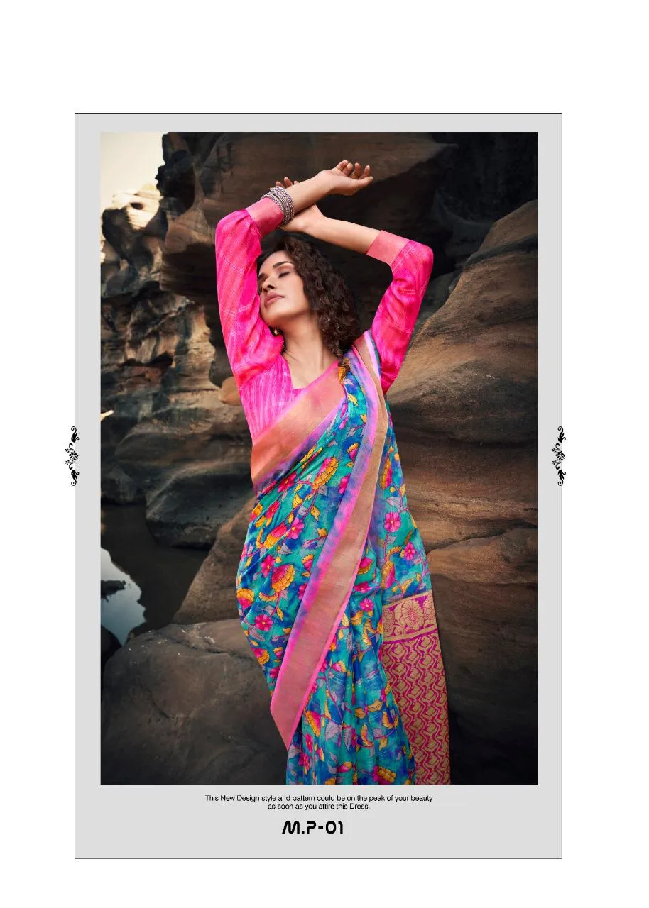 Shreyans Fashion Launched Manyawar Pattu Linen Casual Wear Sarees Collection