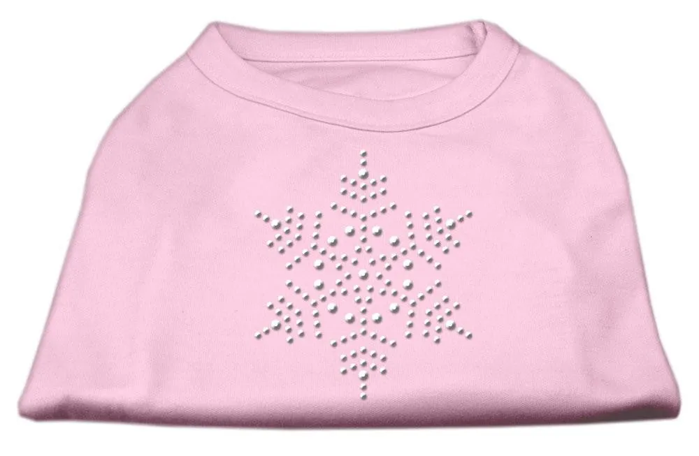 Snowflake Rhinestone Shirt  Light Pink L (14)
