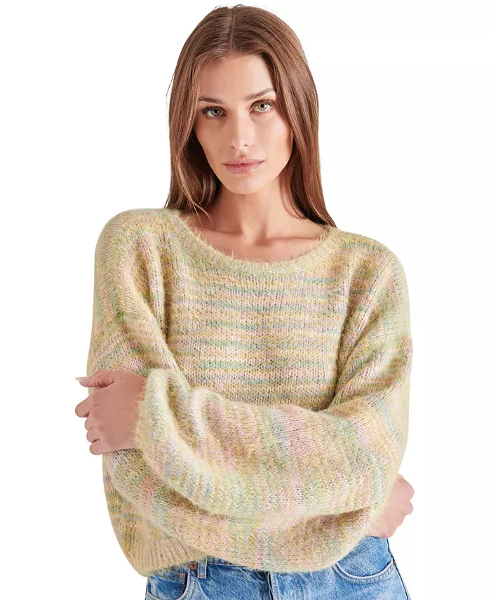 STE  Colette Striped Bubble-Sleeve Sweater