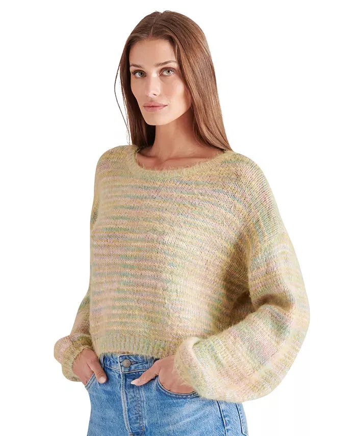 STE  Colette Striped Bubble-Sleeve Sweater