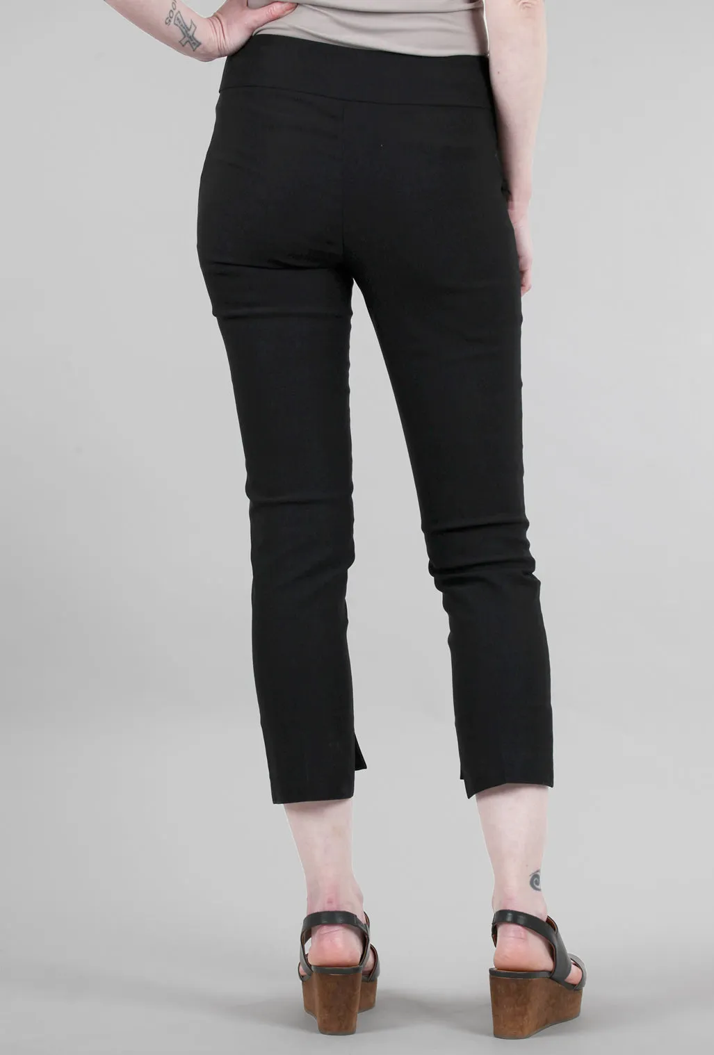 Step Hem Ankle Pant, Black