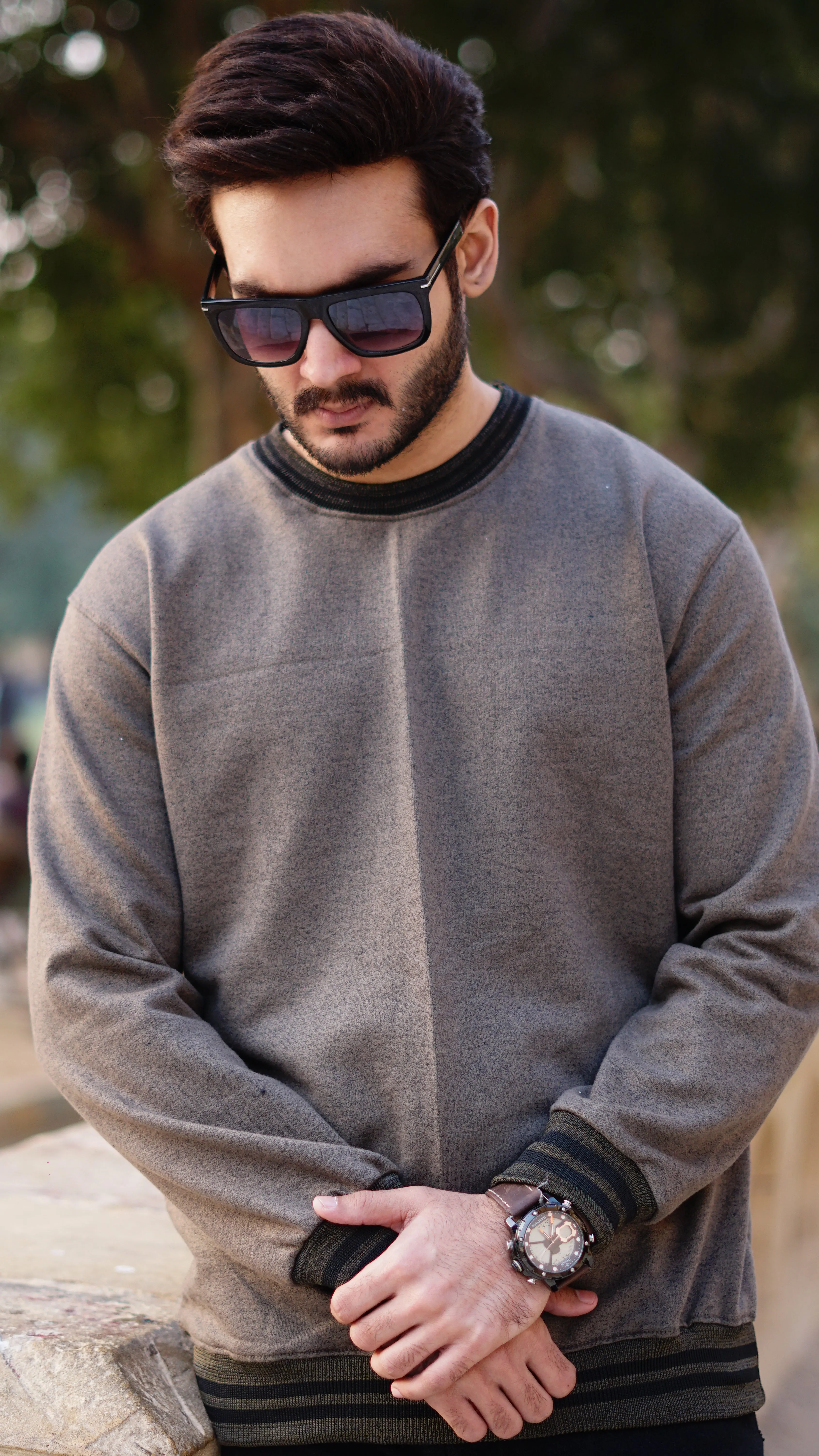 Twist Yarn Sweatshirts - Stylish & Comfortable Melanic Olive | The Divine Shop