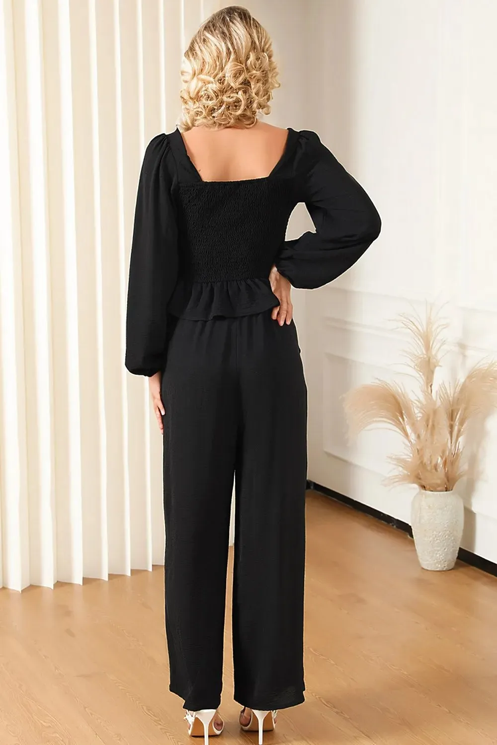 Versatile Smocked Top & Pants Set in Two Stunning Colors!