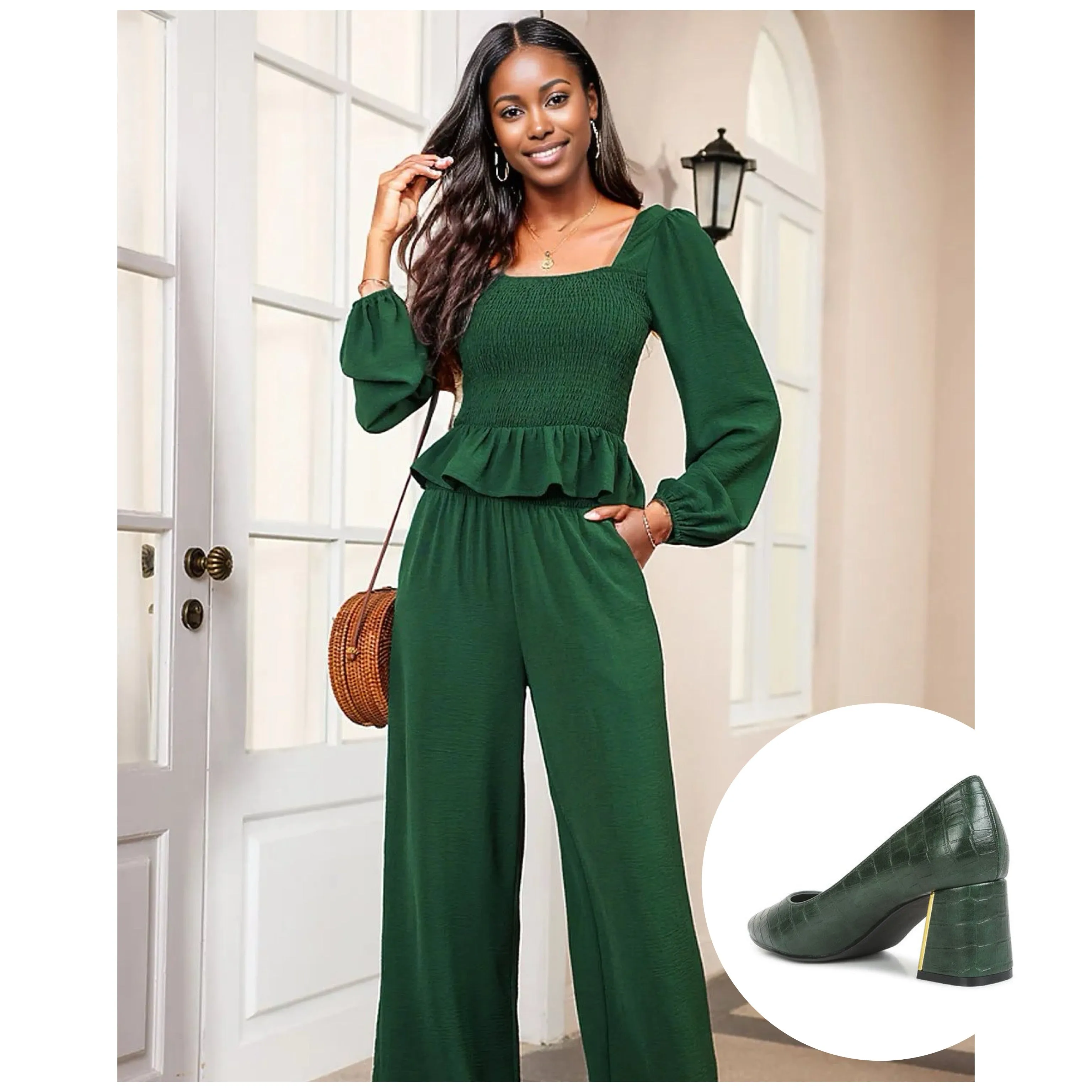 Versatile Smocked Top & Pants Set in Two Stunning Colors!
