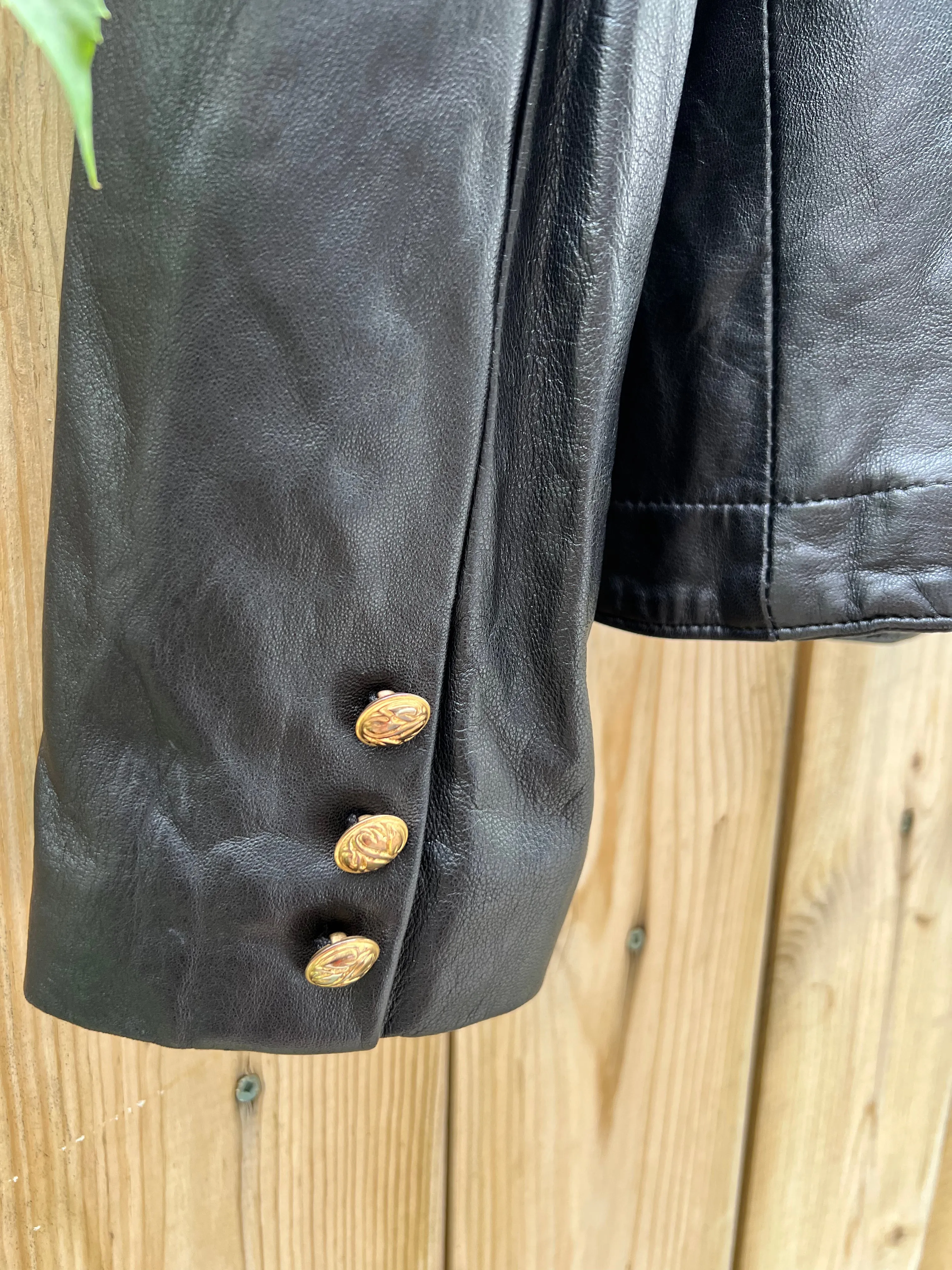 Vintage 90's Black Leather Jacket