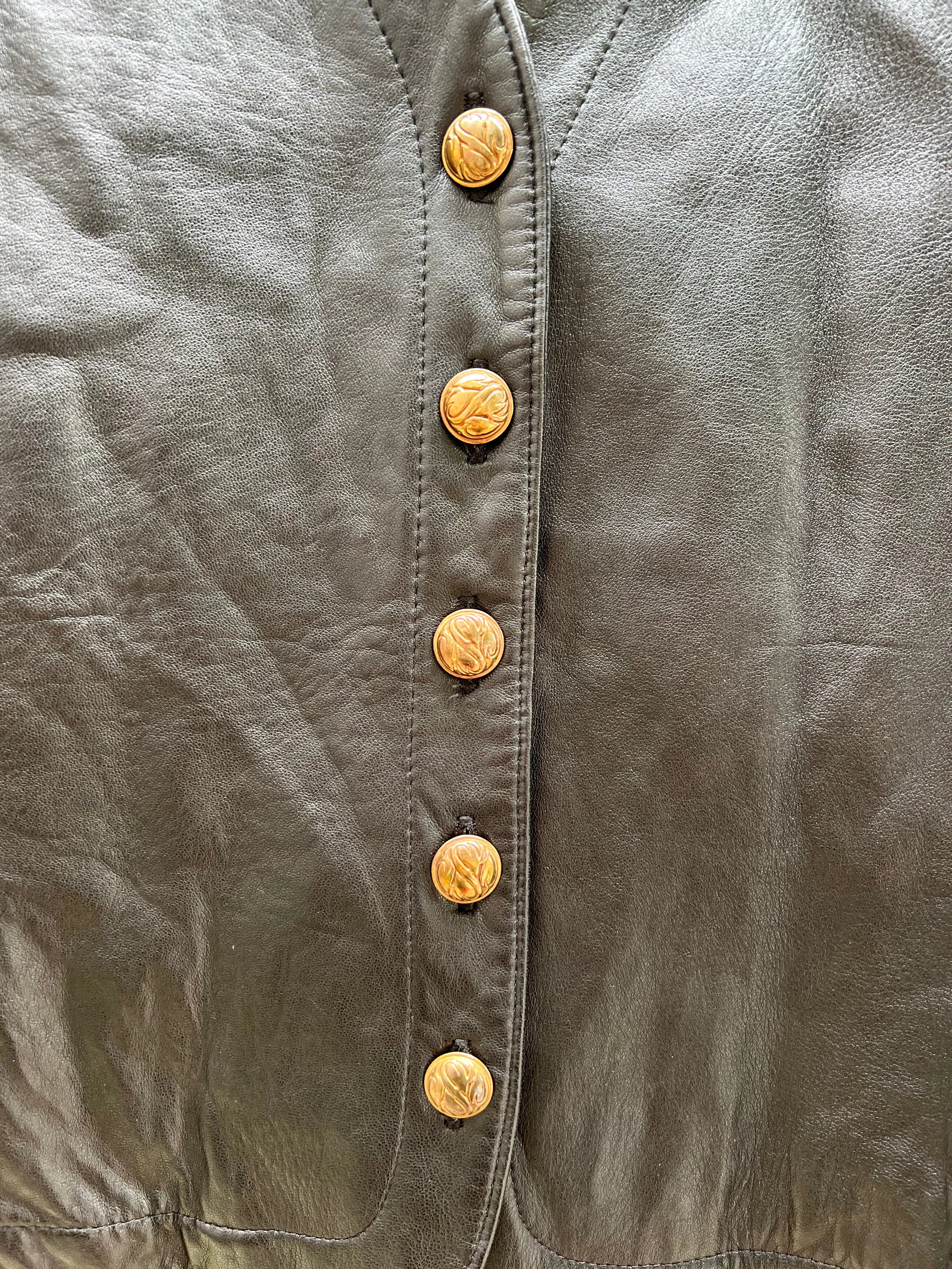 Vintage 90's Black Leather Jacket