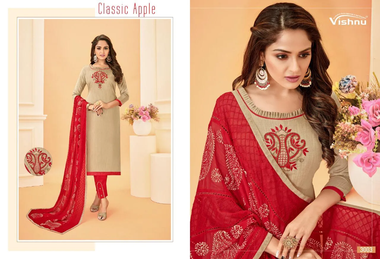 Vishnu Impex Noureen Cotton Slub Fabric Casual Wear Salwar Suit
