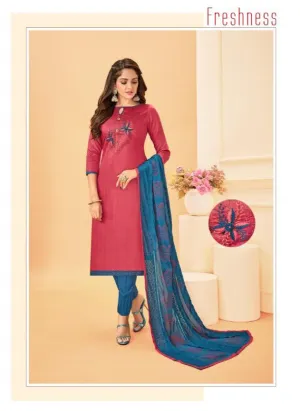 Vishnu Impex Noureen Cotton Slub Fabric Casual Wear Salwar Suit