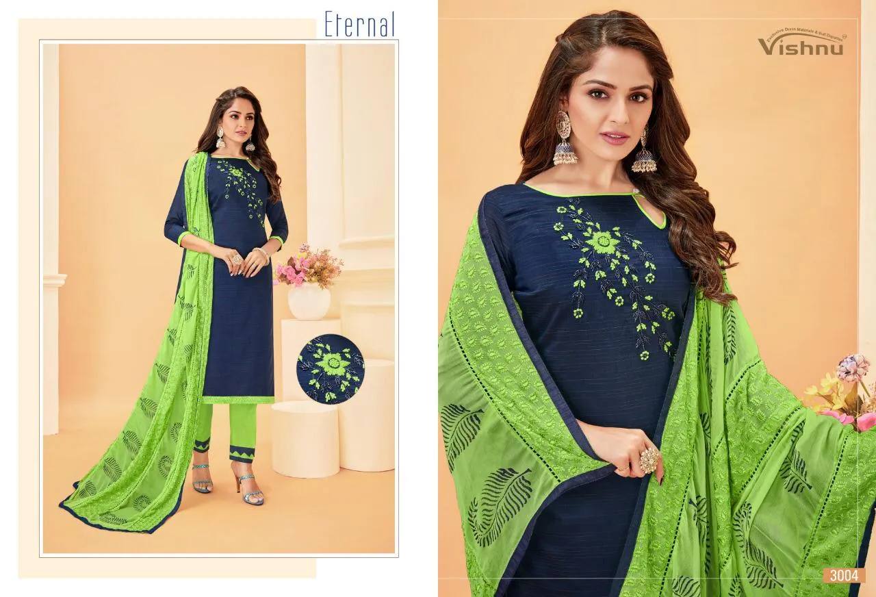 Vishnu Impex Noureen Cotton Slub Fabric Casual Wear Salwar Suit