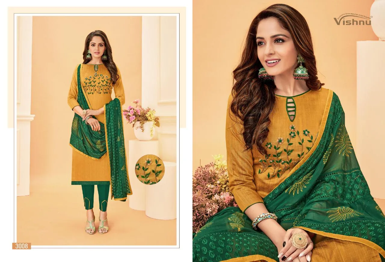 Vishnu Impex Noureen Cotton Slub Fabric Casual Wear Salwar Suit