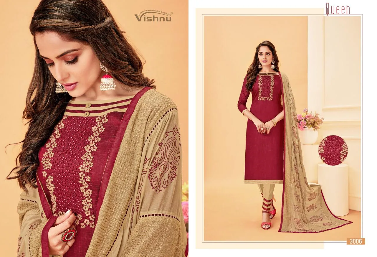 Vishnu Impex Noureen Cotton Slub Fabric Casual Wear Salwar Suit