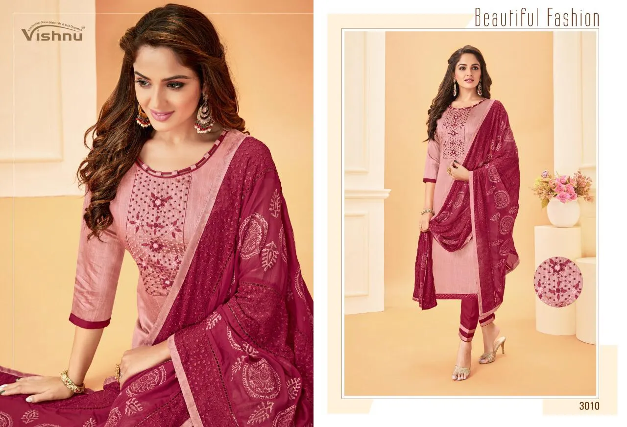 Vishnu Impex Noureen Cotton Slub Fabric Casual Wear Salwar Suit