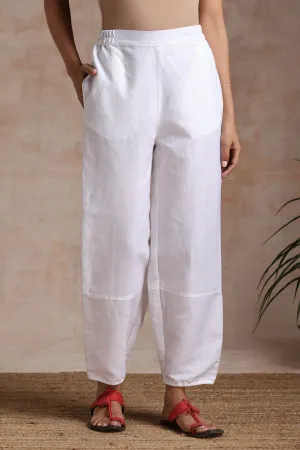 White Linen Versatile Pants